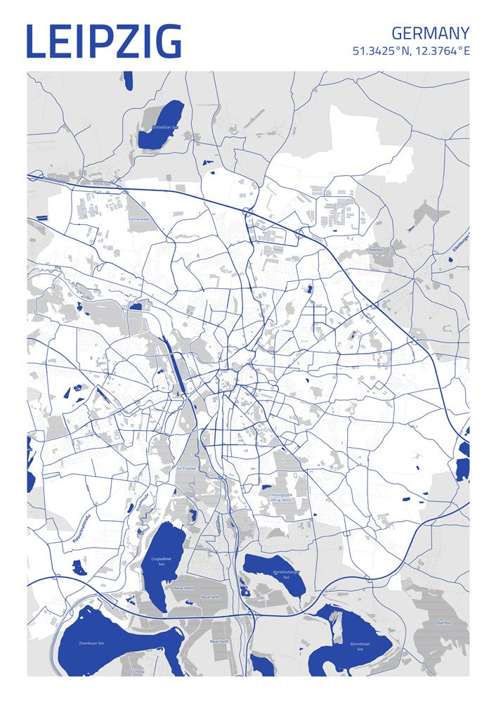 Leipzig City Street Map - Ada45