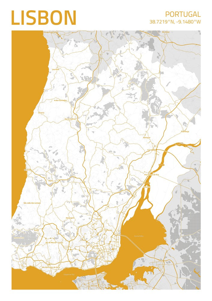 Lisbon City Street Map - Ada47