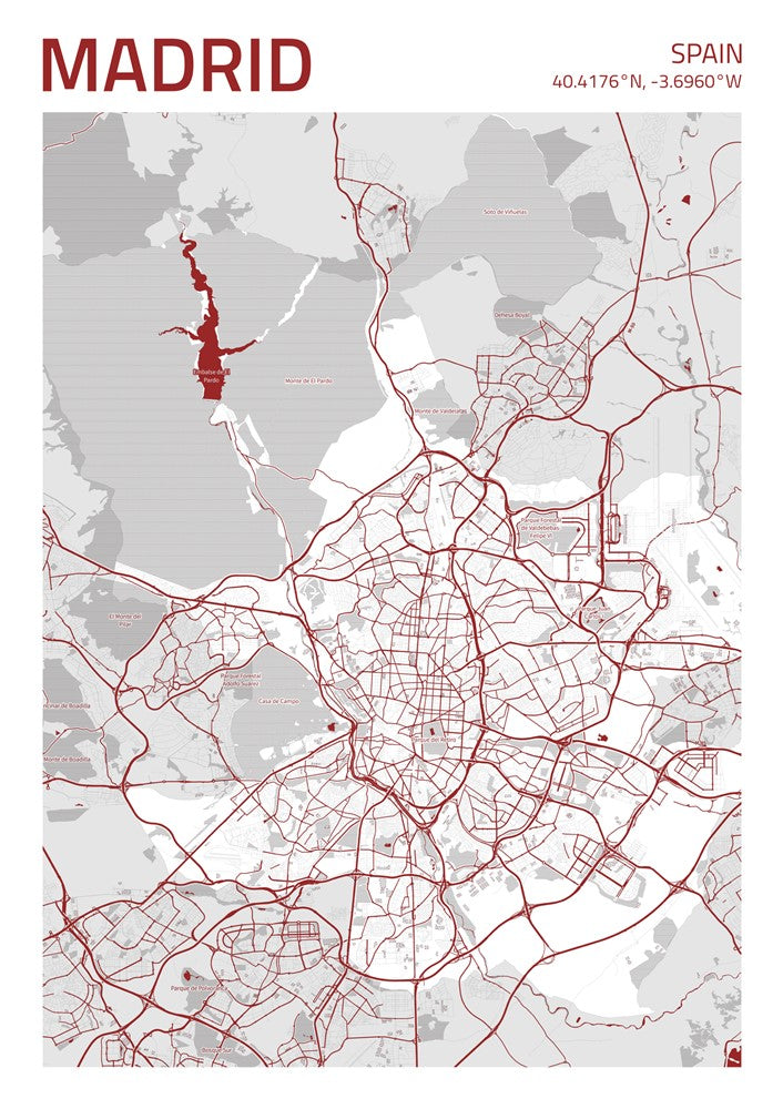 Madrid City Street Map - Ada52