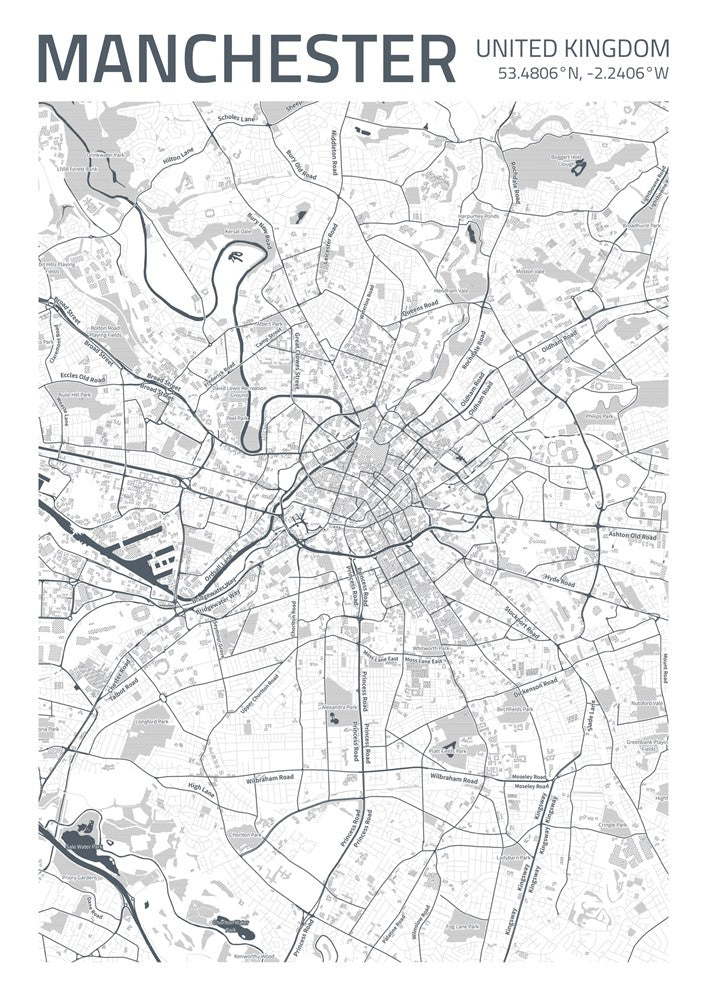 Manchester City Street Map - Ada53