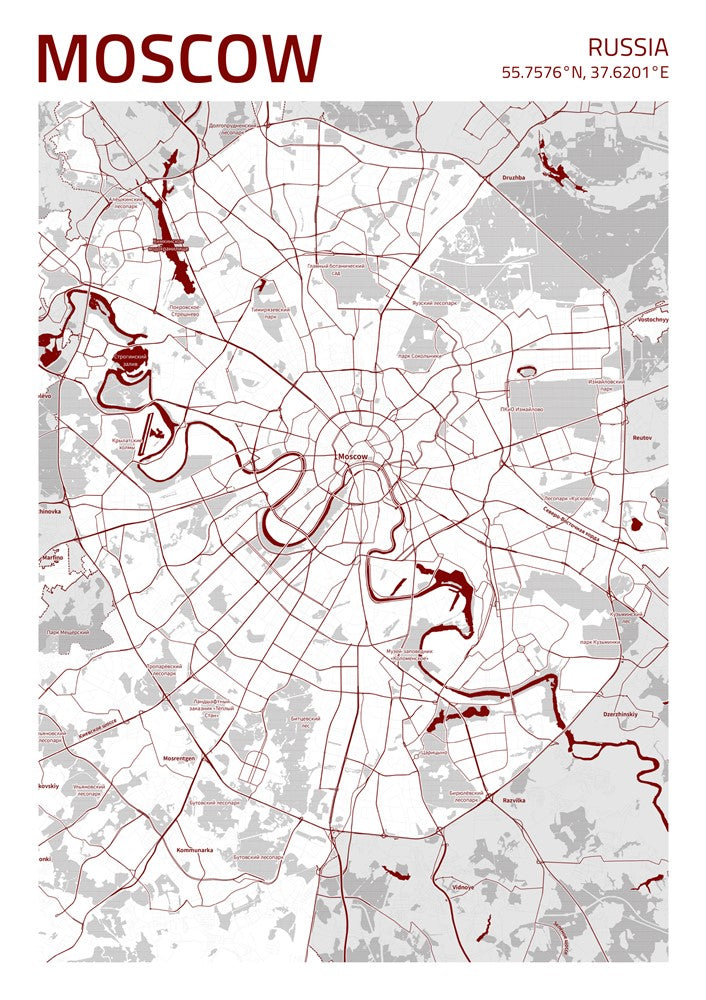 Moscow City Street Map - Ada60
