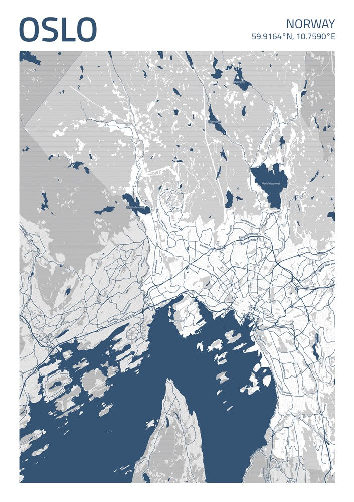 Oslo City Street Map - Ada68