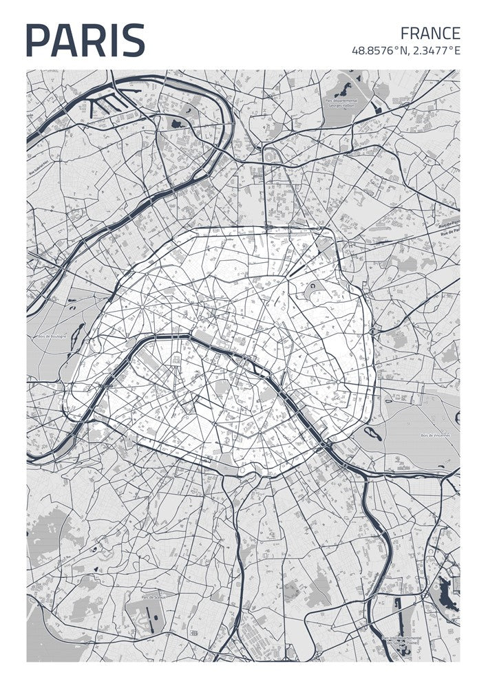 Paris City Street Map - Ada69