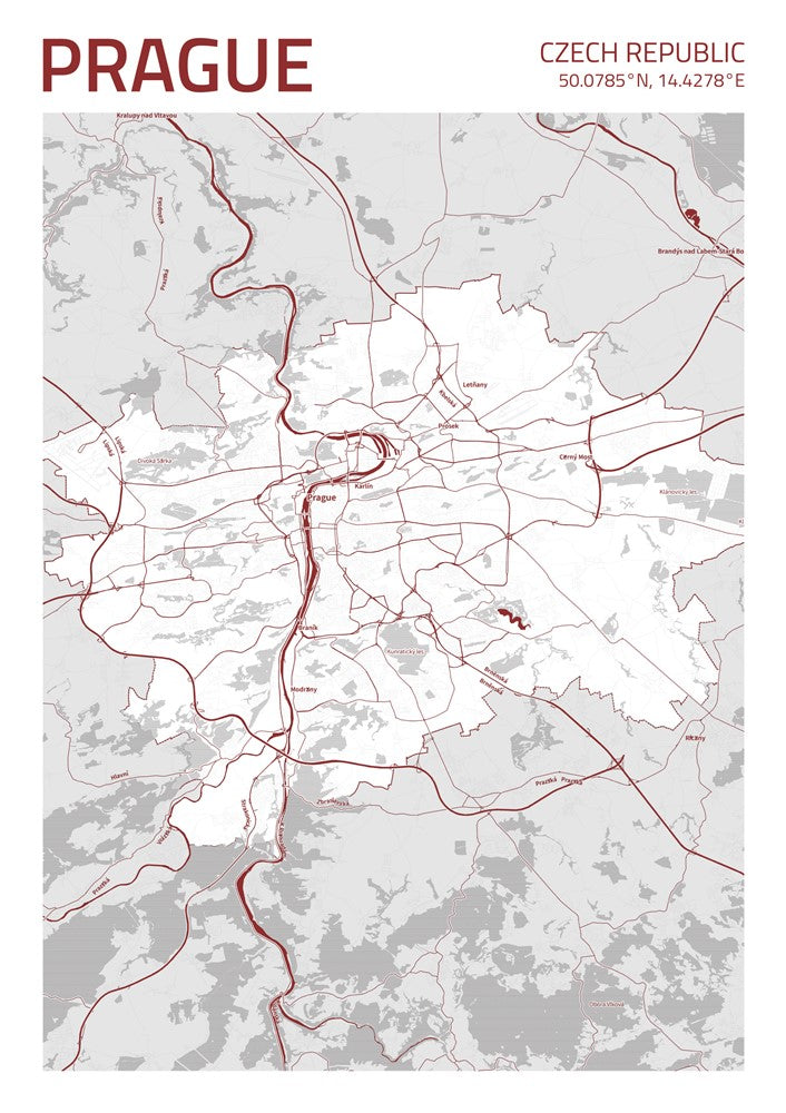 Prague City Street Map - Ada71