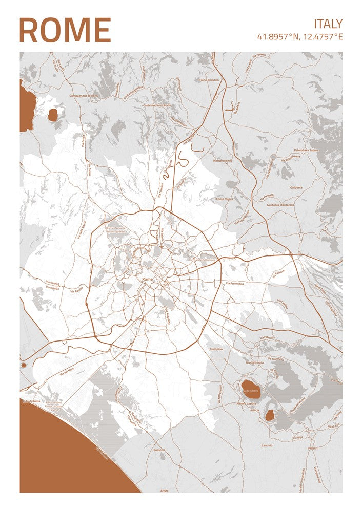 Rome City Street Map - Ada74
