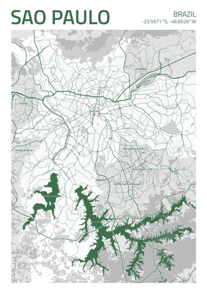Sao Paulo City Street Map - Ada78