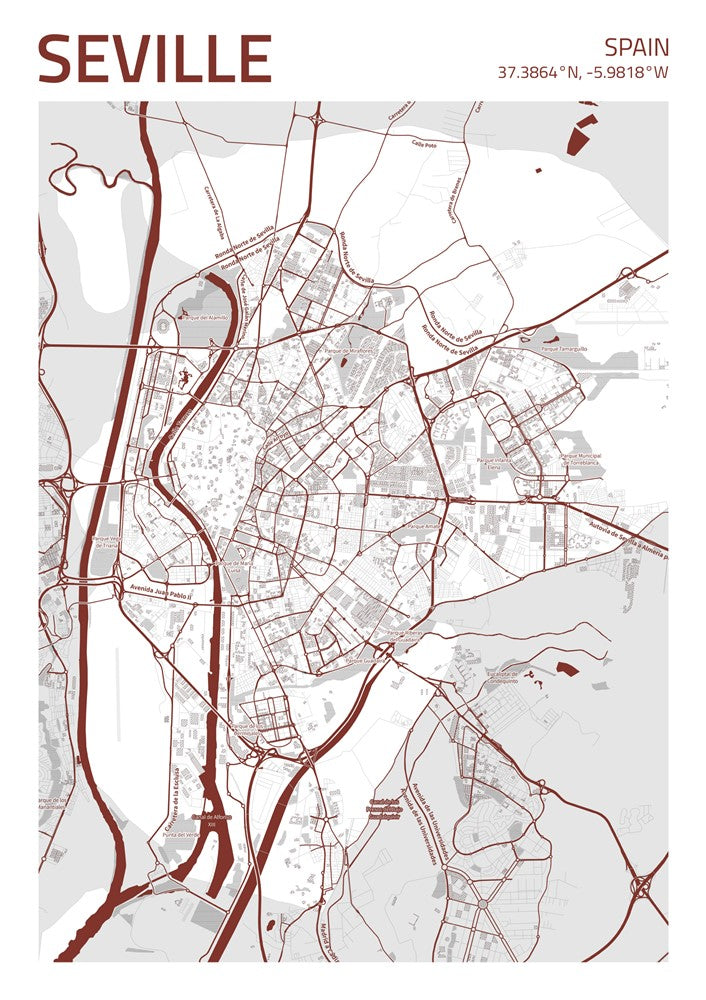 Seville City Street Map - Ada82