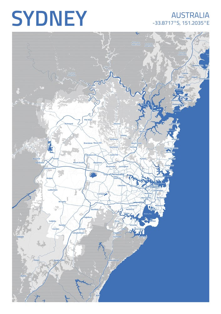 Sydney City Street Map - Ada86