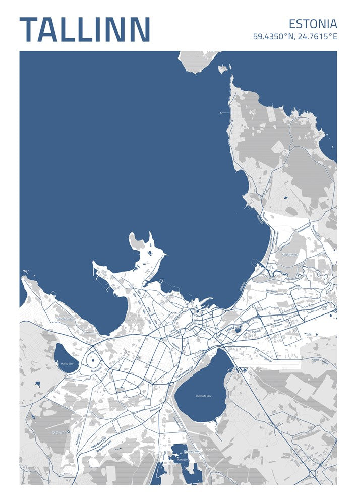 Tallinn City Street Map - Ada88