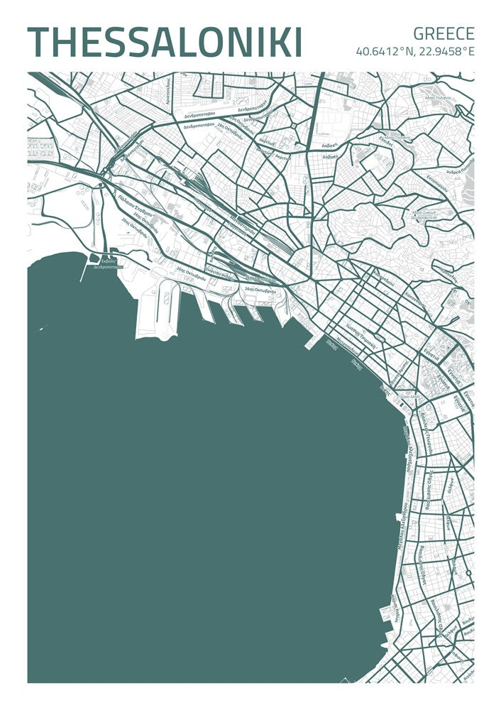 Thessaloniki City Street Map - Ada89
