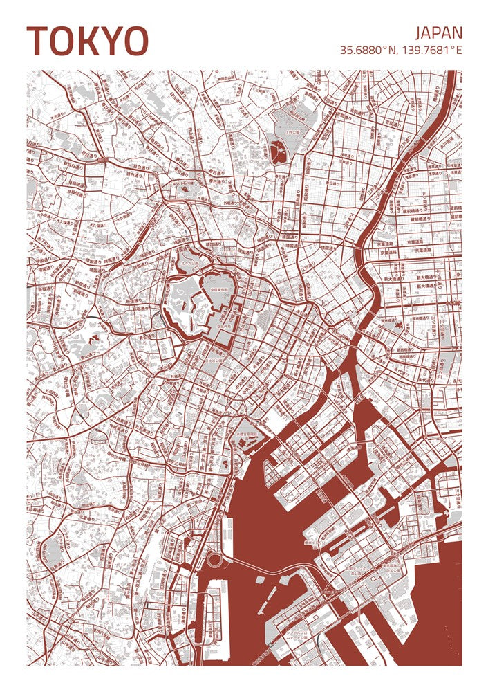 Tokyo City Street Map - Ada90
