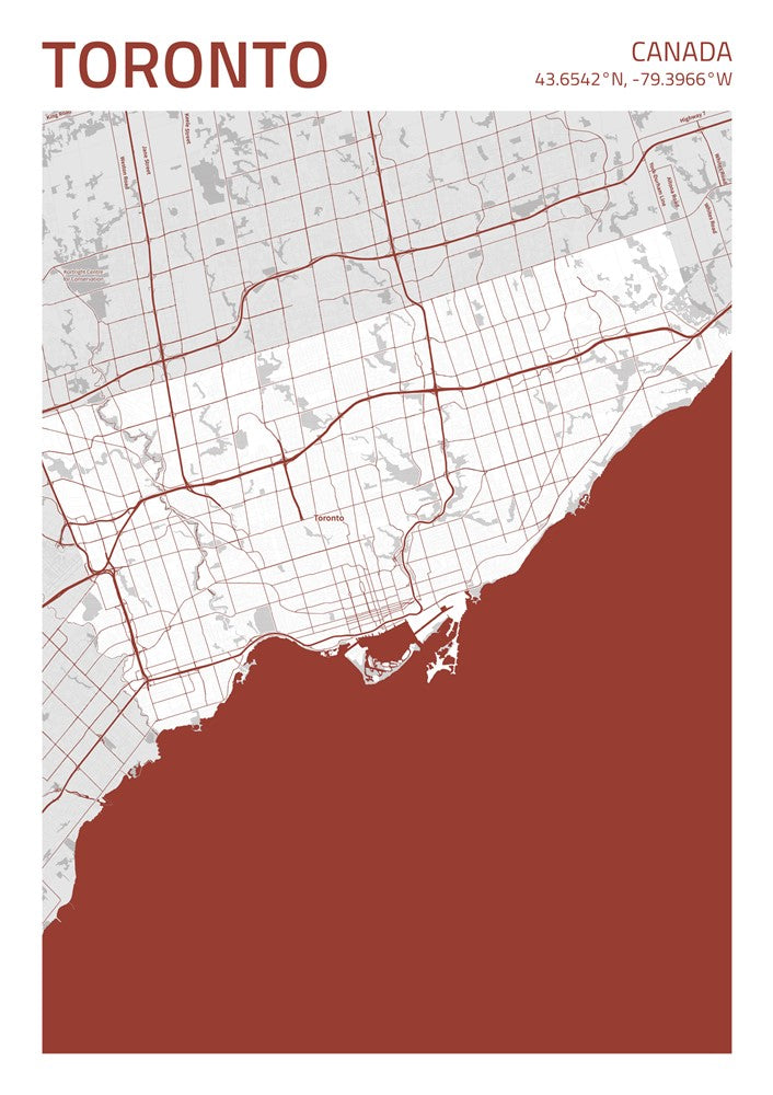 Yellowmap Toronto Toronto City Street Map - Ada91 - PictureFramingStudio
