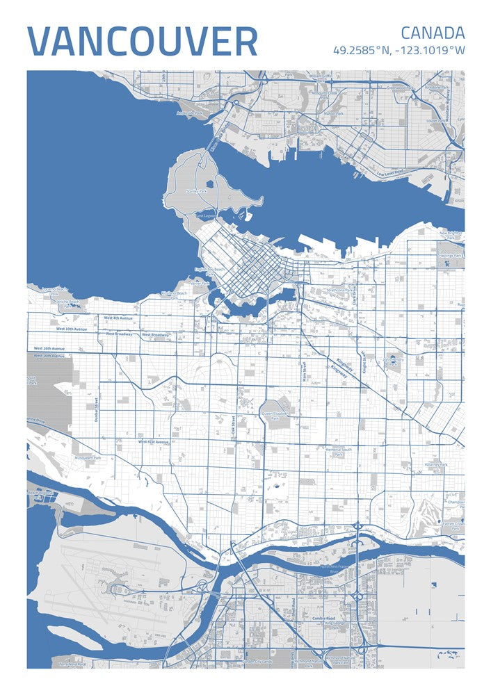 Vancouver City Street Map - Ada94