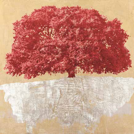 1AI5256 - Alessio Aprile - Red Tree on Gold