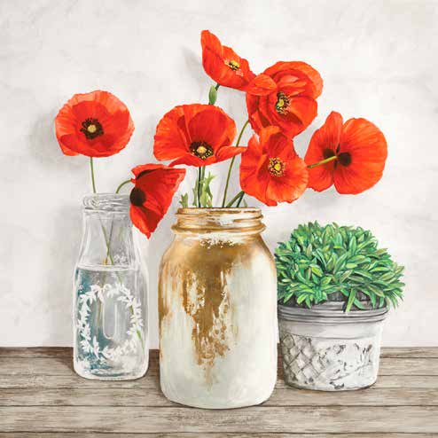 1JT4267 - Jenny Thomlinson - Floral composition with Mason Jars II