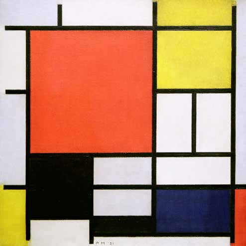 1MON2124 - Piet Mondrian - Composition with Lines and Colors