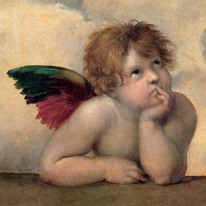 1RF1591 - RAFFAELLO - Angelo I - Madonna Sistina (detail)