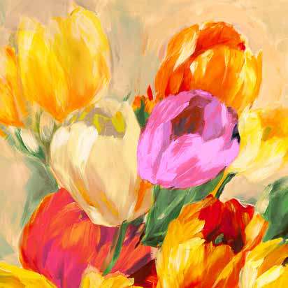 1SN6229 - Jim Stone - Colorful Tulips I