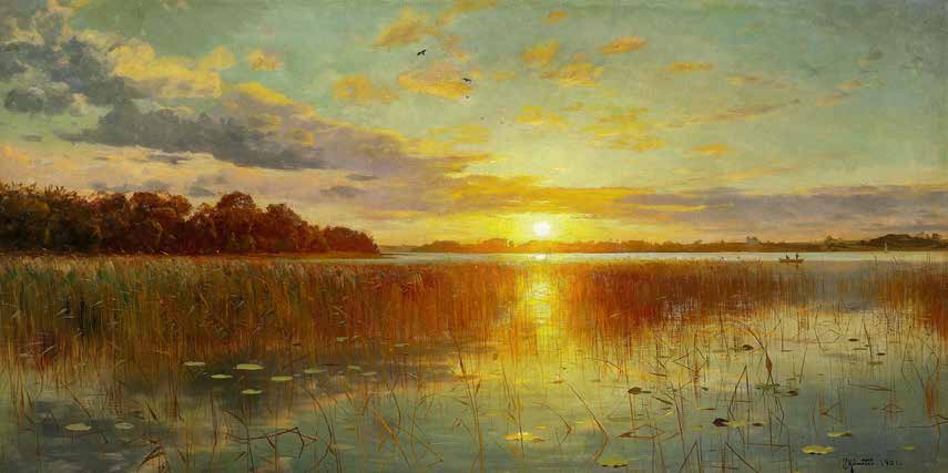 2AA2182 - Peder Mørk Mønsted - Sunset over a Danish Fiord