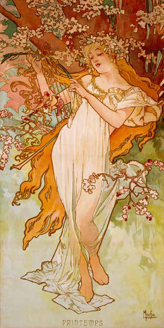 2AMU1081 - ALPHONSE MUCHA - Printemps