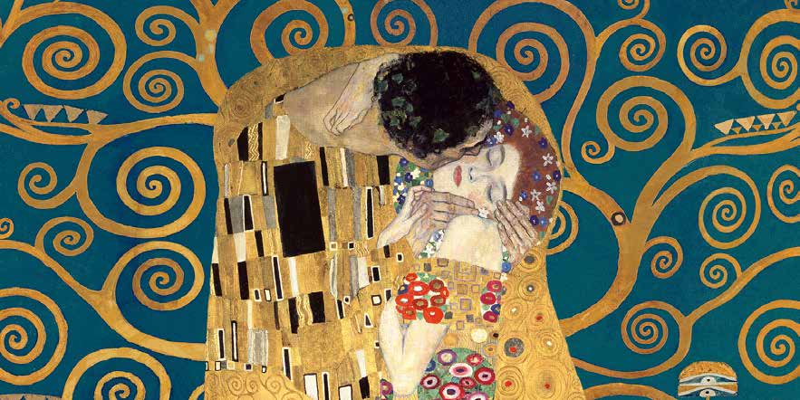2GK4483 - Gustav Klimt - The Kiss, detail (Blue variation)