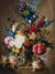 3AA1093 - JAN VAN OS - Poppies, Peonies and other Flowers in a Terracotta Vase