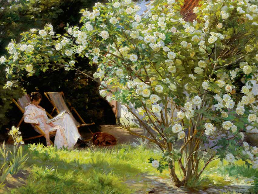 3AA2173 - Peder Severin Krøyer - Seated in the garden of roses