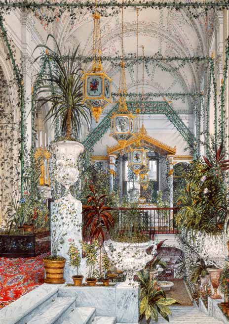 3AA3813 - Konstantin Andreyevich Ukhtomsky - Interiors of the Winter Palace: the Winter Garden