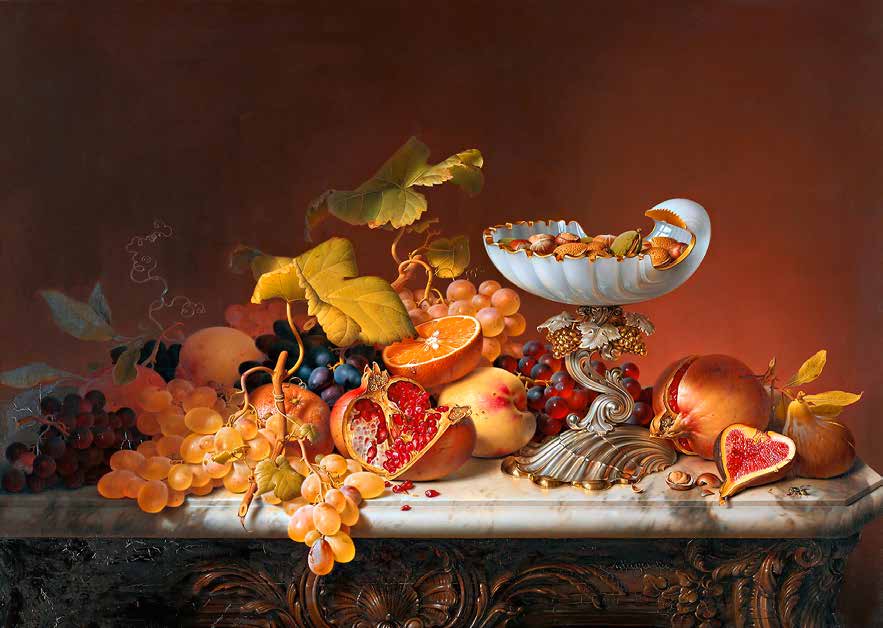 3AA4999 - Johann Wilhelm Preyer - Natura morta con frutta