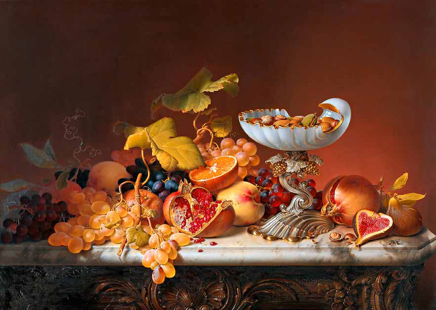 3AA4999 - Johann Wilhelm Preyer - Natura morta con frutta