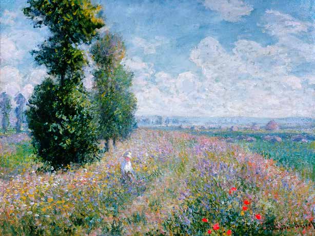 3CM019 - Claude Monet - Meadow with Poplars (detail)
