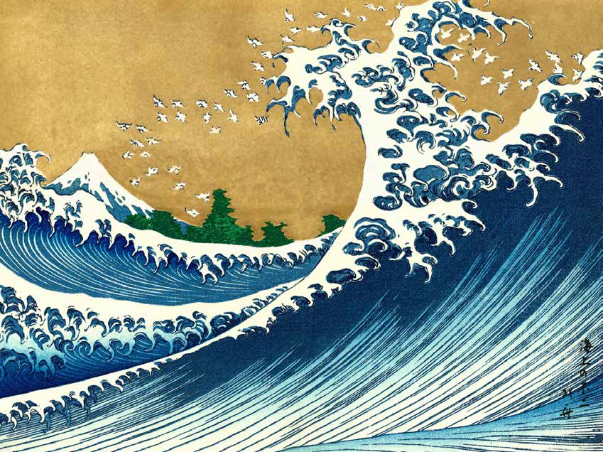 3HK1613 - Katsushika HOKUSAI - The Big Wave (from 100 views of Mt. Fuji)