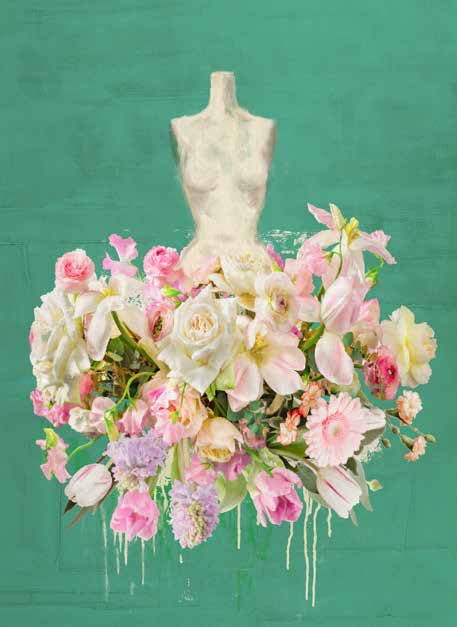 3KP5528 - Kelly Parr - Dressed in Flowers I (Garden Green)