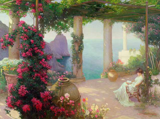 3KS045 - KARL MARIA SCHUSTER - The Terrace, Capri