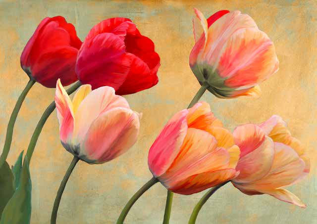 3LC5829 - Luca Villa - Golden Tulips (detail)