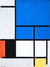 3MON5448 - Piet Mondrian - Composition with large blue plane, red, black, yellow, and gray