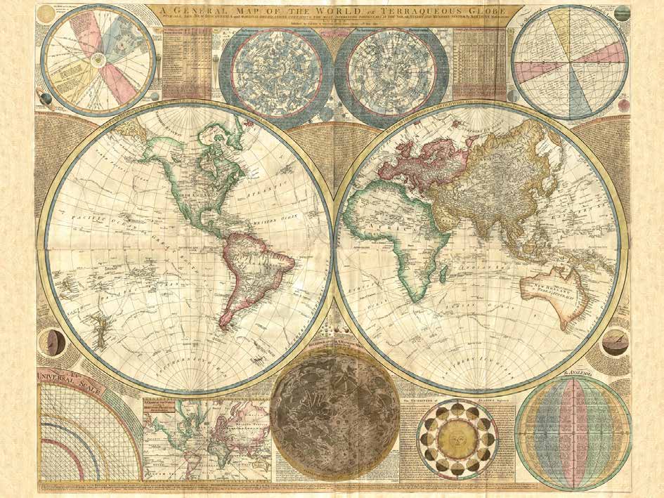 3MP594 - SAMUEL DUNN - Double hemisphere map of the world, 1794