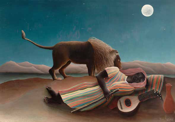 3RU2695 - Henri Rousseau - La Bohémienne endormie