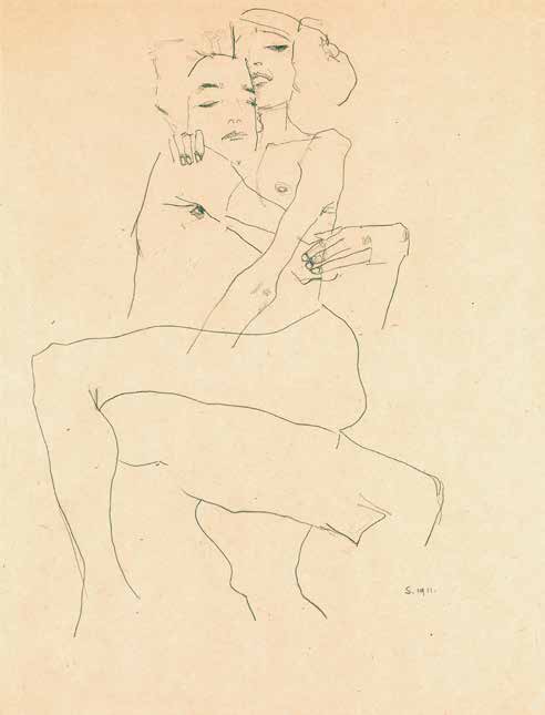 3SC5736 - Egon Schiele - Couple Embracing