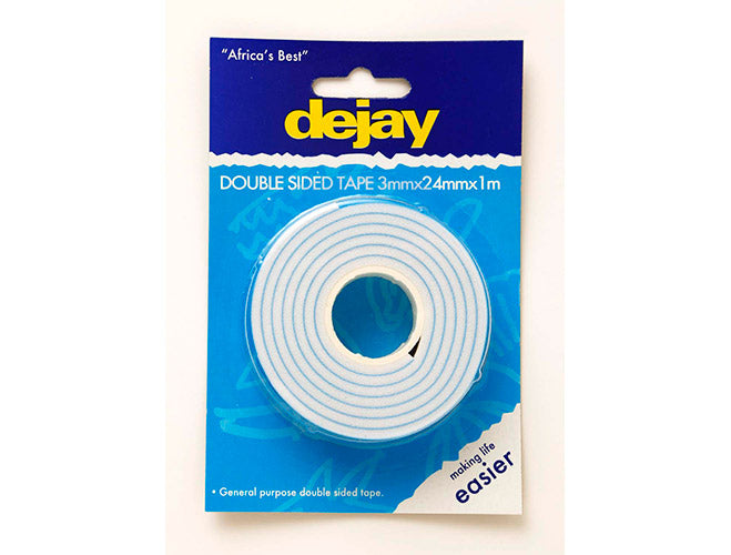Dejay A366 – Double Sided Tape (24MM x 1M) 3 MM Thick general purpose