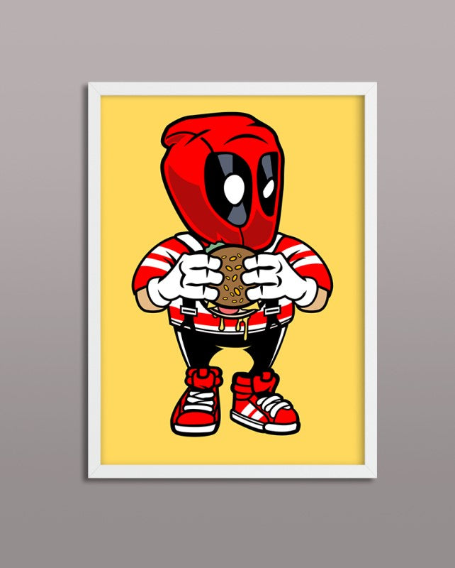 Deadpool Eating a Burger