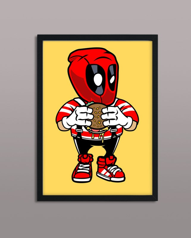 Deadpool Eating a Burger