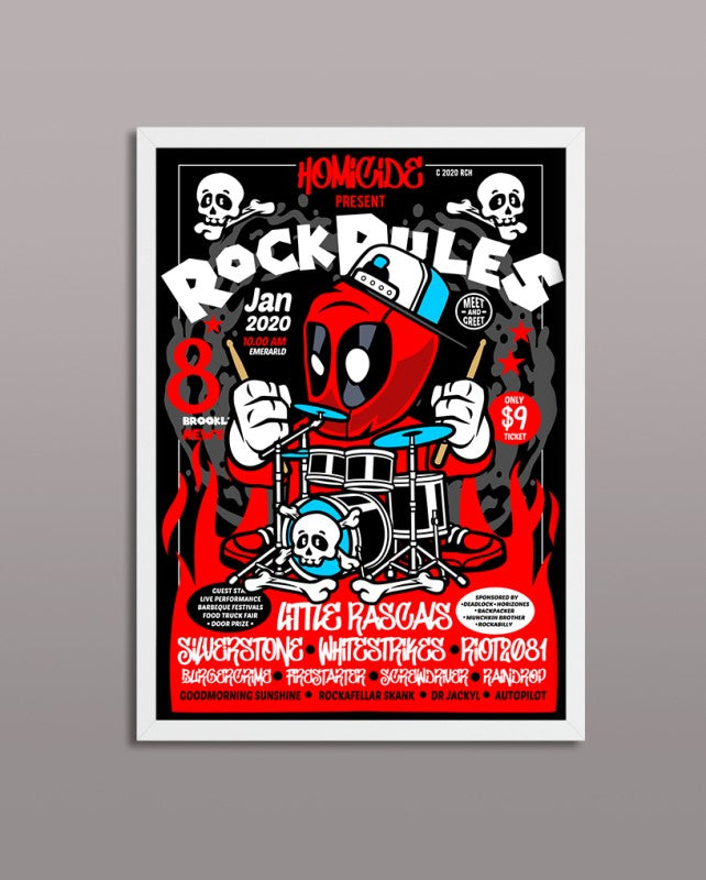 Deadpool Rock Poster