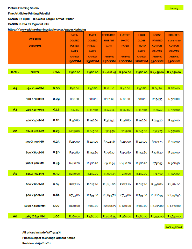 Print on High Gloss Photo Paper PictureFramingStudio