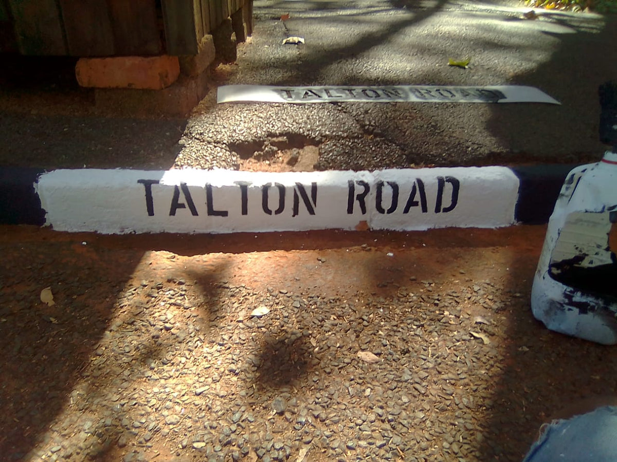 LASER CUT - KERB STONE STENCIL - ROAD MARKING STENCIL