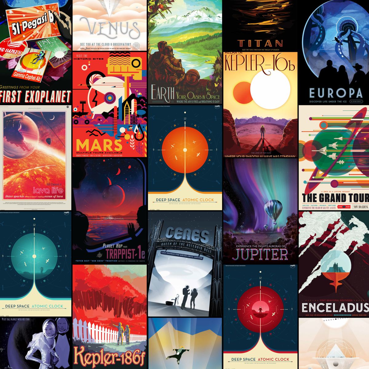 Super Earth - JPL Travel Poster - Visions of the Future Collection