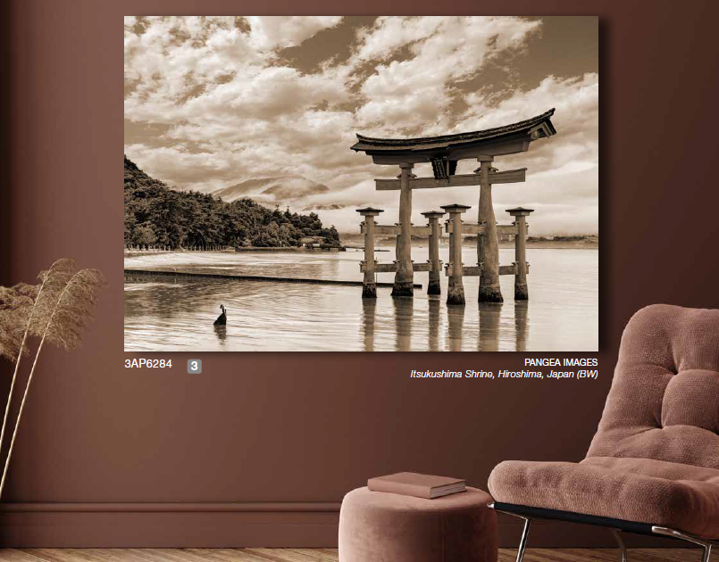 3AP6284 -  Pangea Images - Itsukushima Shrine, Hiroshima, Japan (BW)