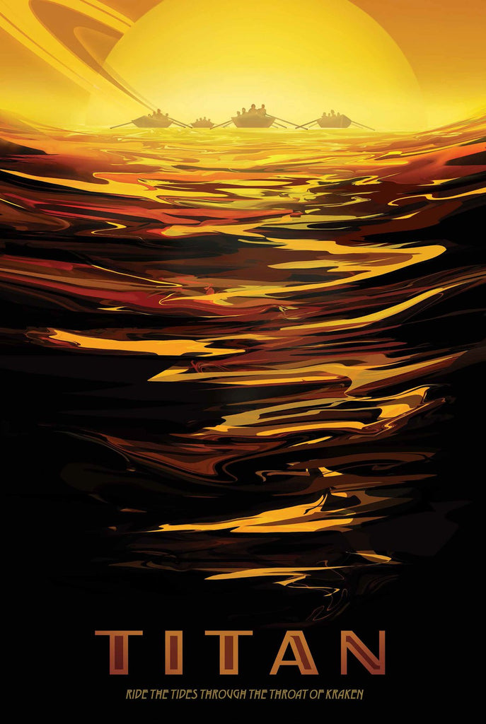 Titan - JPL Travel Poster - Visions of the Future Collection Titan - JPL Travel Poster - Visions of the Future Collection